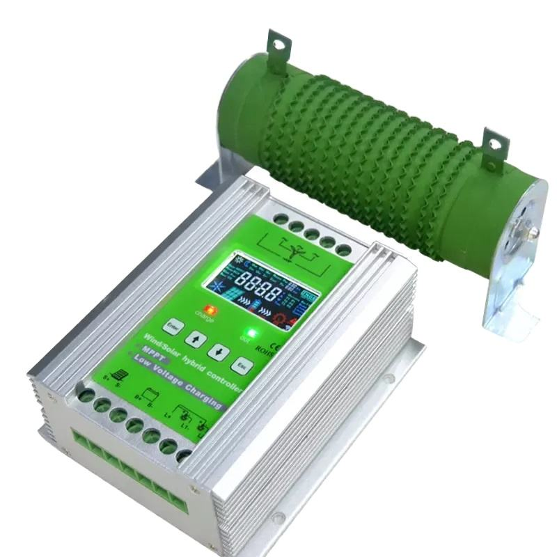 Controlador de Carga Híbrido de Inversor Solar e Eólico 12V 24V 48V para 300W 400W 500W 600W 800W Turbina Eólica