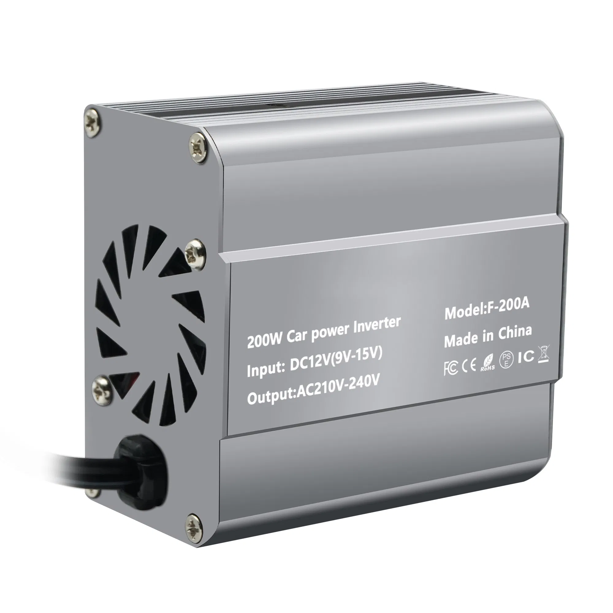 200W CC 12V para CA 220V Inversor de Potência de Onda Quadrada com Tomadas do Reino Unido