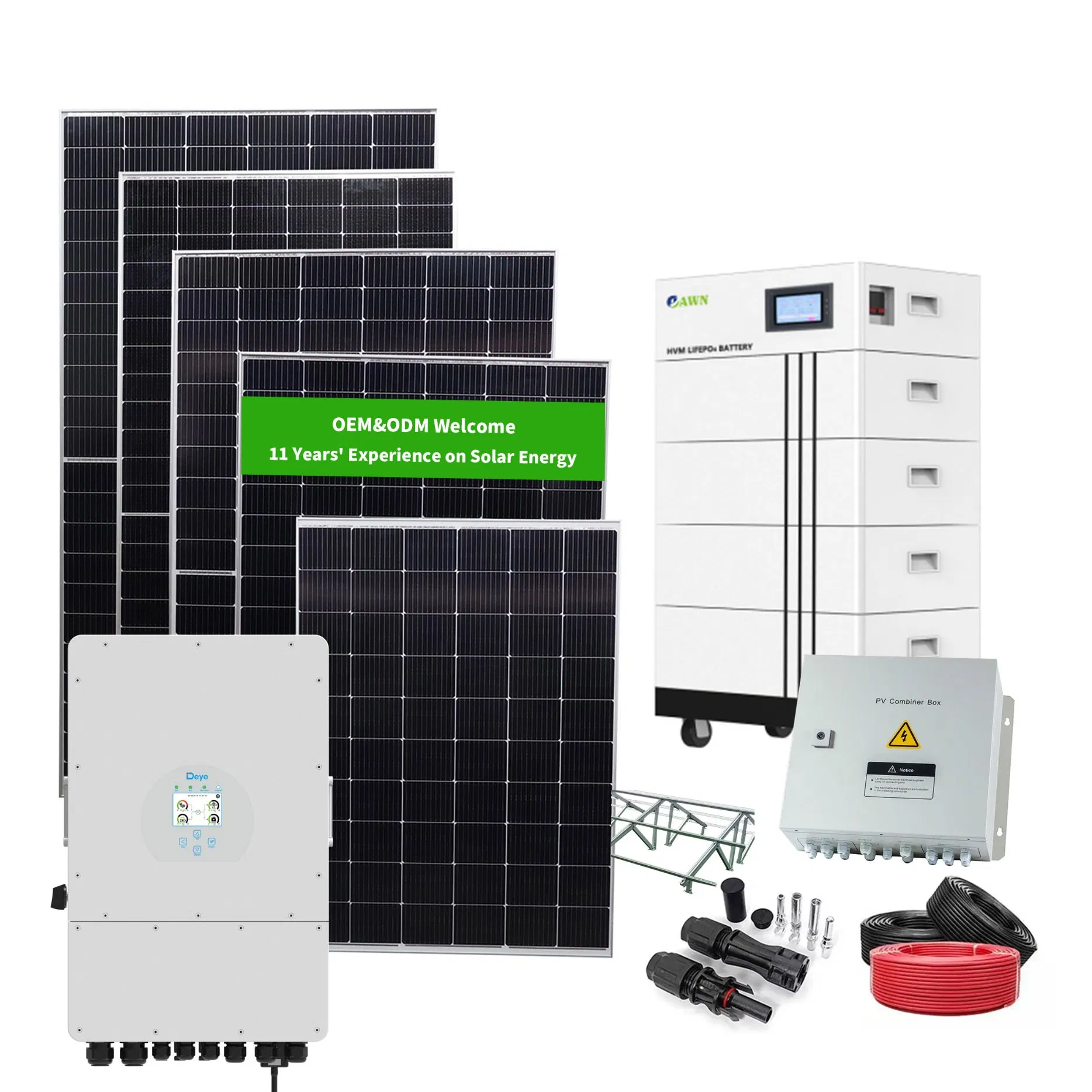 Melhor Qualidade 10kw 20kw Sistema de Energia Solar PV Conectado à Rede Sistema de Painéis Solares para Casa