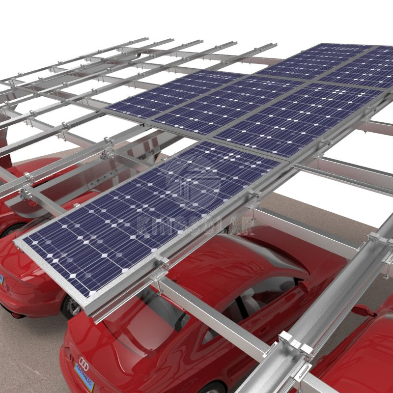 Estrutura de Carport Solar de Alta Resistência Instalada Sistema de Suporte para Painéis Solares Estrutura de Carport Solar