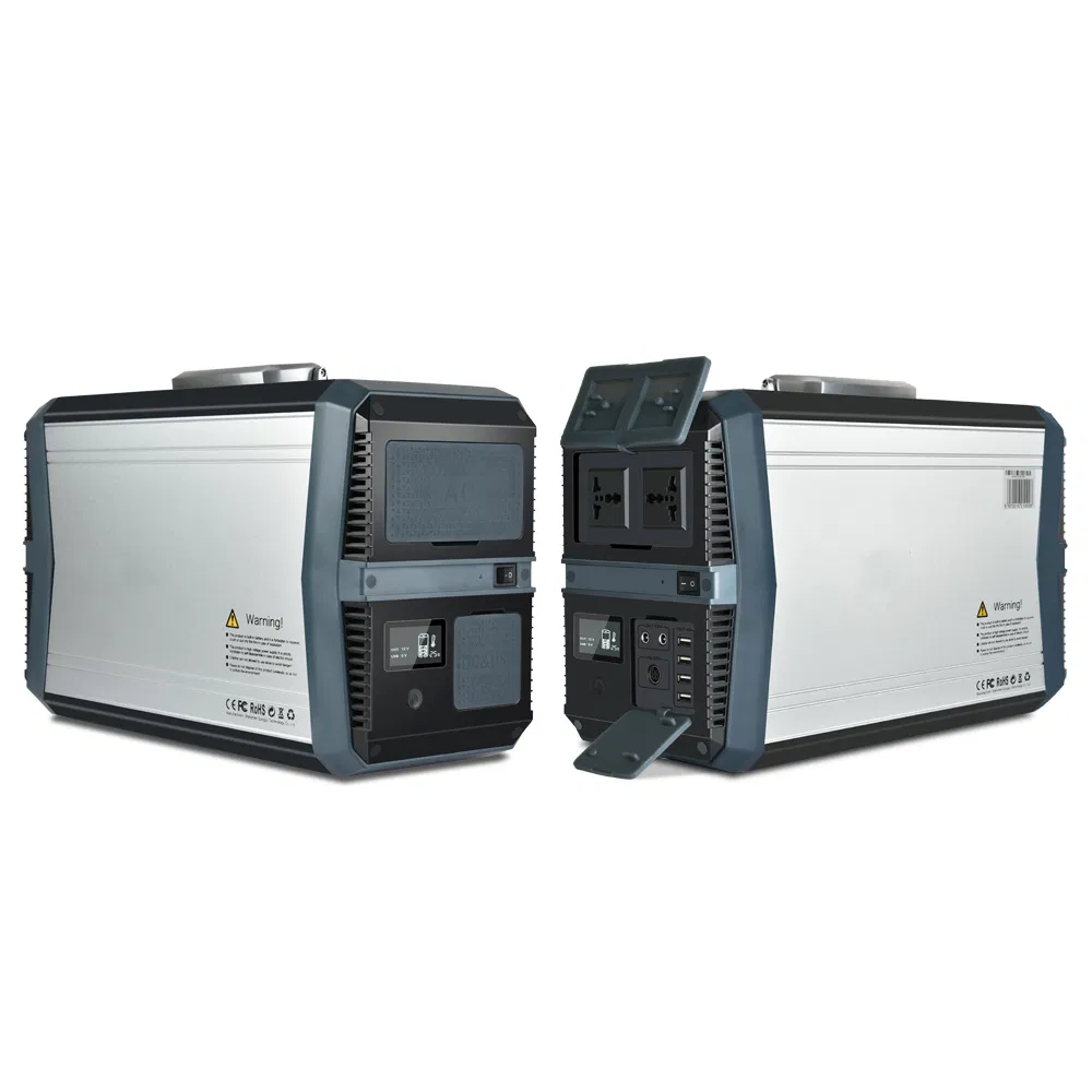 Gerador Solar Portátil 500W 1000W 1500W LiFePO4 Bateria de Armazenamento com Múltiplas Portas USB/Tipo C para Fornecimento de Energia para Uso Externo e em Casa