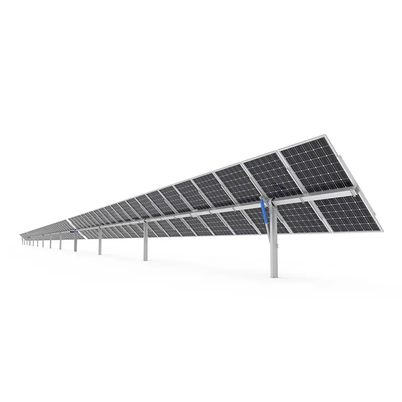 Sistema de Suporte para Painéis Solares com Rastreio Solar Automático de Eixo Horizontal Único