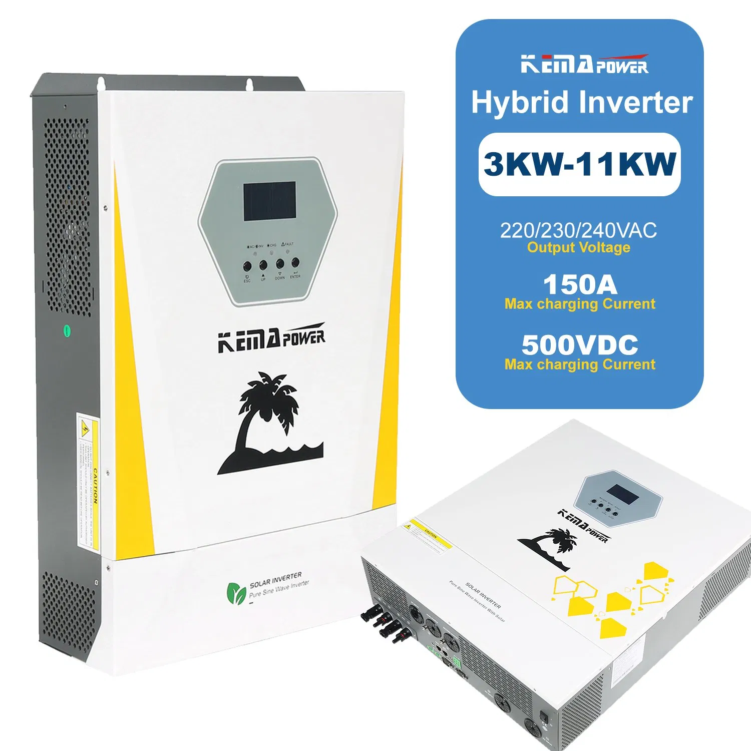 Inversor Híbrido de Onda Senoidal Pura Off Grid para Energia Solar 3kw 6kw 11kw 3000W 3600W 6200W com MPPT embutido