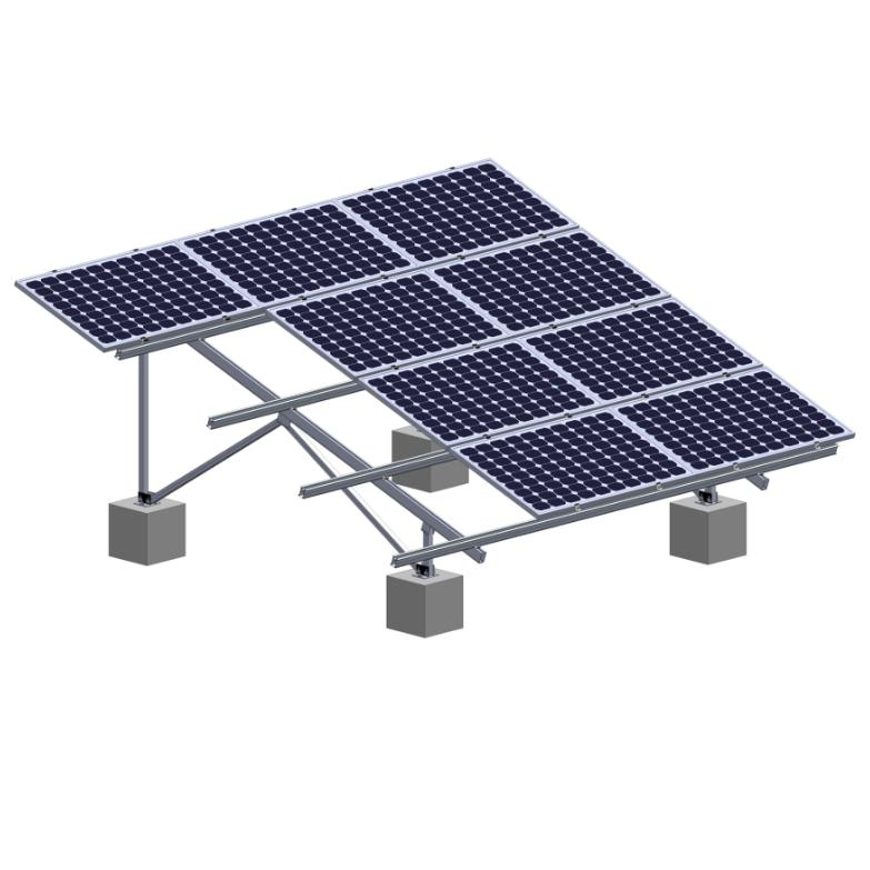 Estrutura de Montagem de Módulo Solar de Alumínio para Planta Solar em Solo
