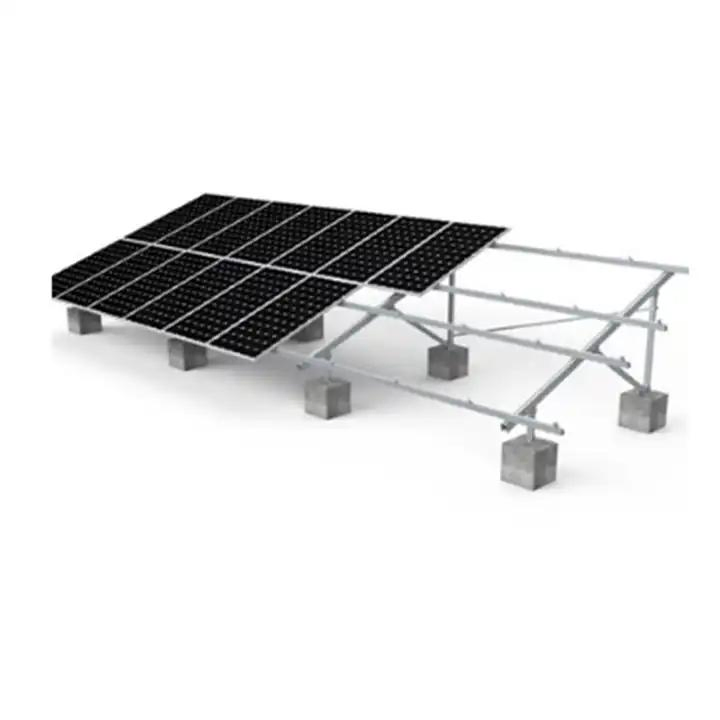 Estruturas de Montagem de Painéis Solares em Liga de Alumínio para Telhado ou Solo