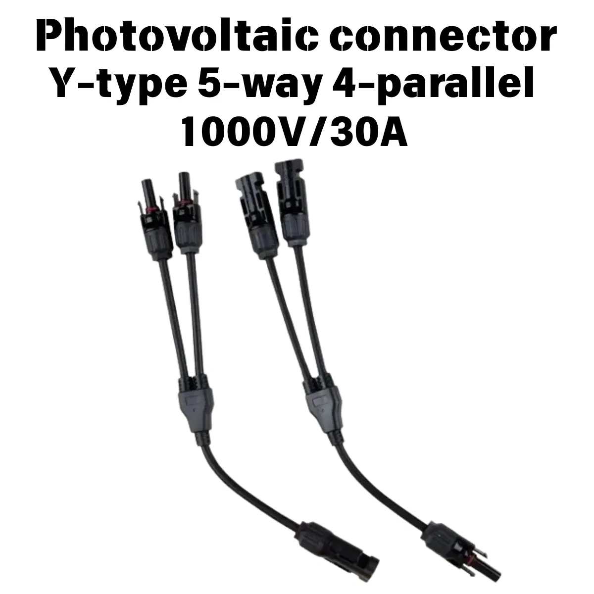 IP67 Conector de Painel Fotovoltaico Solar à Prova d'Água Mc4 Tipo Y 5-Way 4-Parallel 1000V 30A Junta de Cabo DC Durável