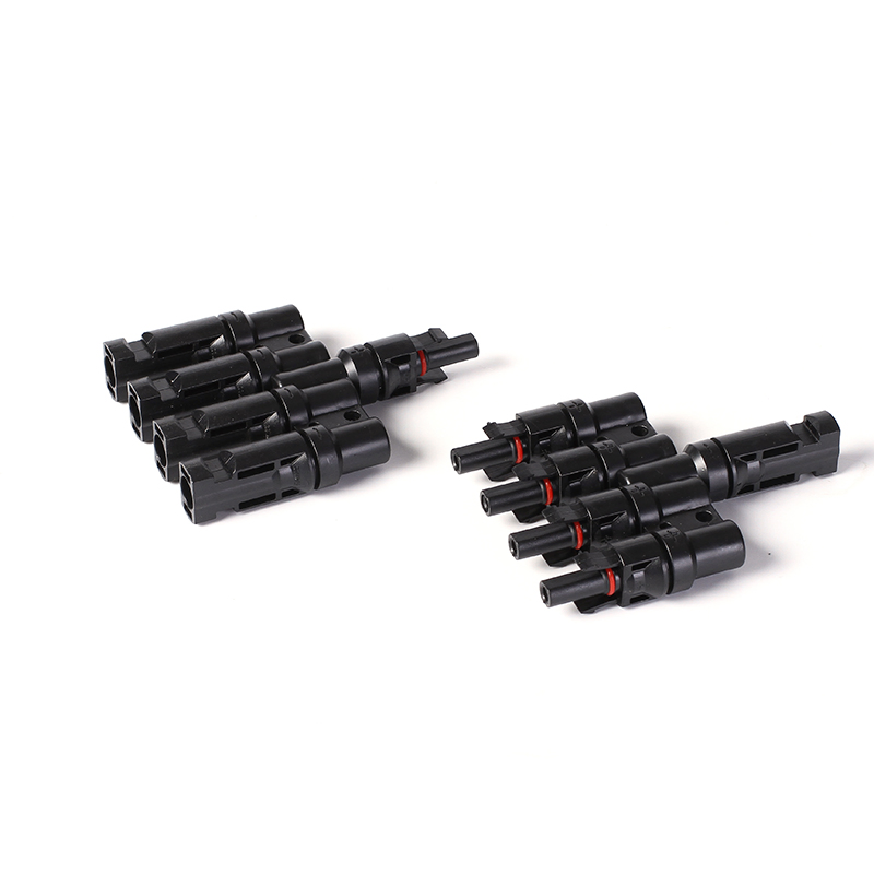 2 em 1--6 em 1 Conectores de Cabo Solar T Branch Conector de Painel PV Masculino e Feminino