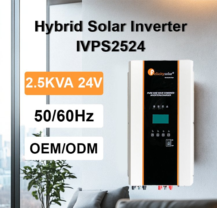 Inversor Híbrido Solar de Alta Eficiência e Alta Qualidade DC para AC 2.8kw 24V Inversor de Potência Solar de Onda Senoidal Pura