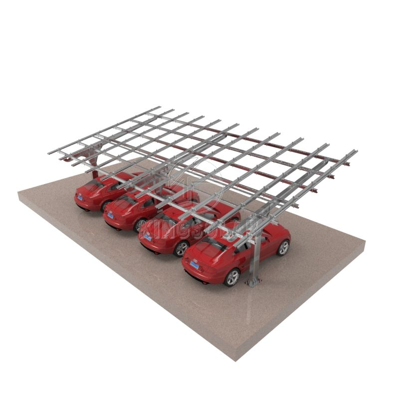 Estrutura de Carport Solar de Alta Resistência Instalada Sistema de Suporte para Painéis Solares Estrutura de Carport Solar