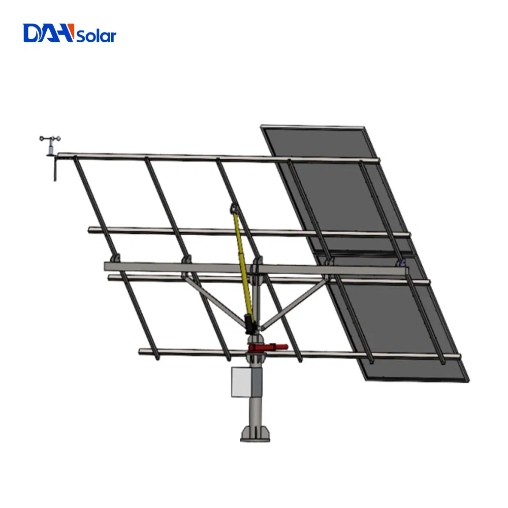 Suporte de Painel Solar com Rastreio Solar Dah, Rastreadores Solares Automáticos de Eixo Duplo, Sistema de Rastreio Fotovoltaico Solar