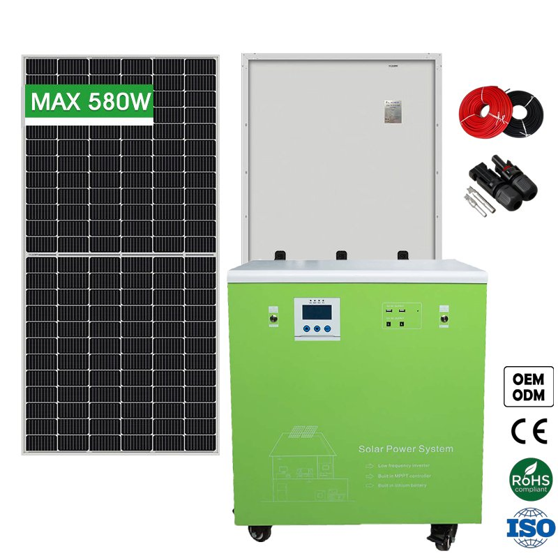 Bateria de Íon de Lítio Recarregável 1.5kw 3kw 6kw Gerador Elétrico Solar Portátil