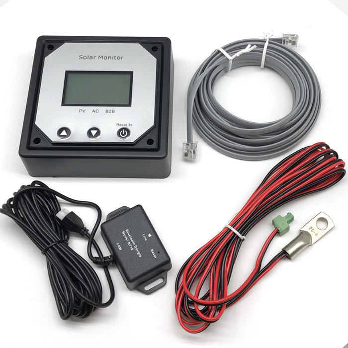 DC24V Controlador de Carregador de Bateria Veicular com Função Bluetooth e Display LCD Solar de Dupla Entrada