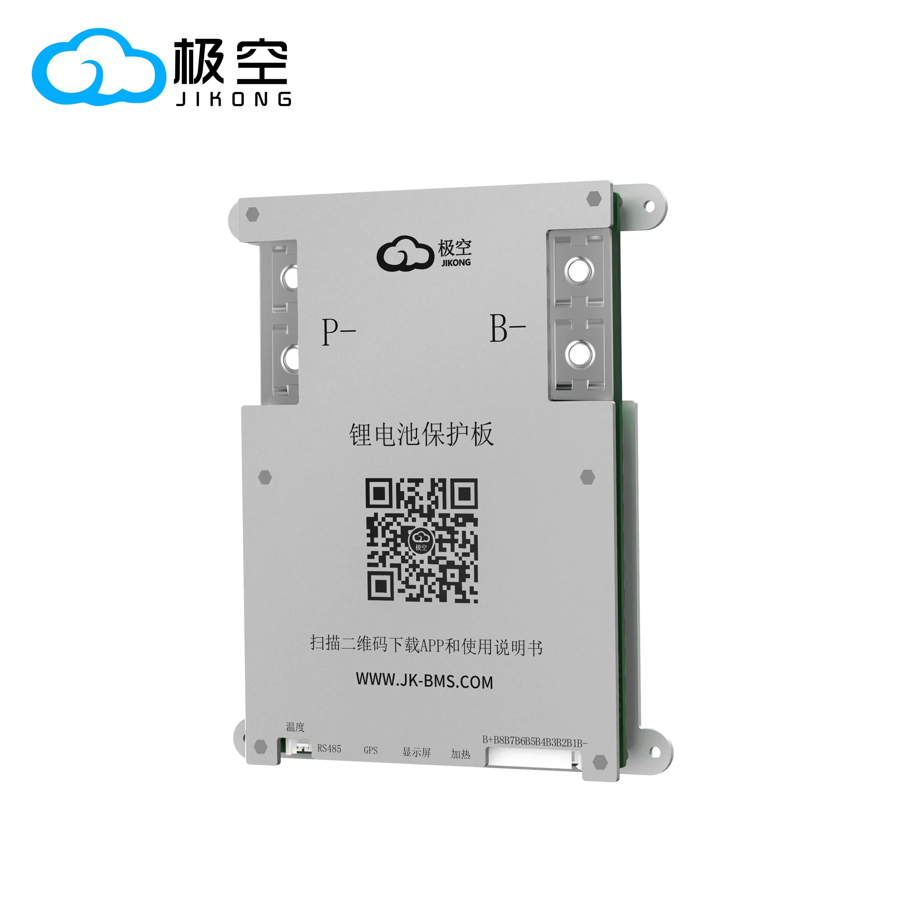 BMS Inteligente Jkbms Ativo Balanceamento 8s 16s 12V 24V 48V 72V LiFePO4 100A 120A 150A 200A 250A 300A BMS para Pacote de Bateria de Íon de Lítio
