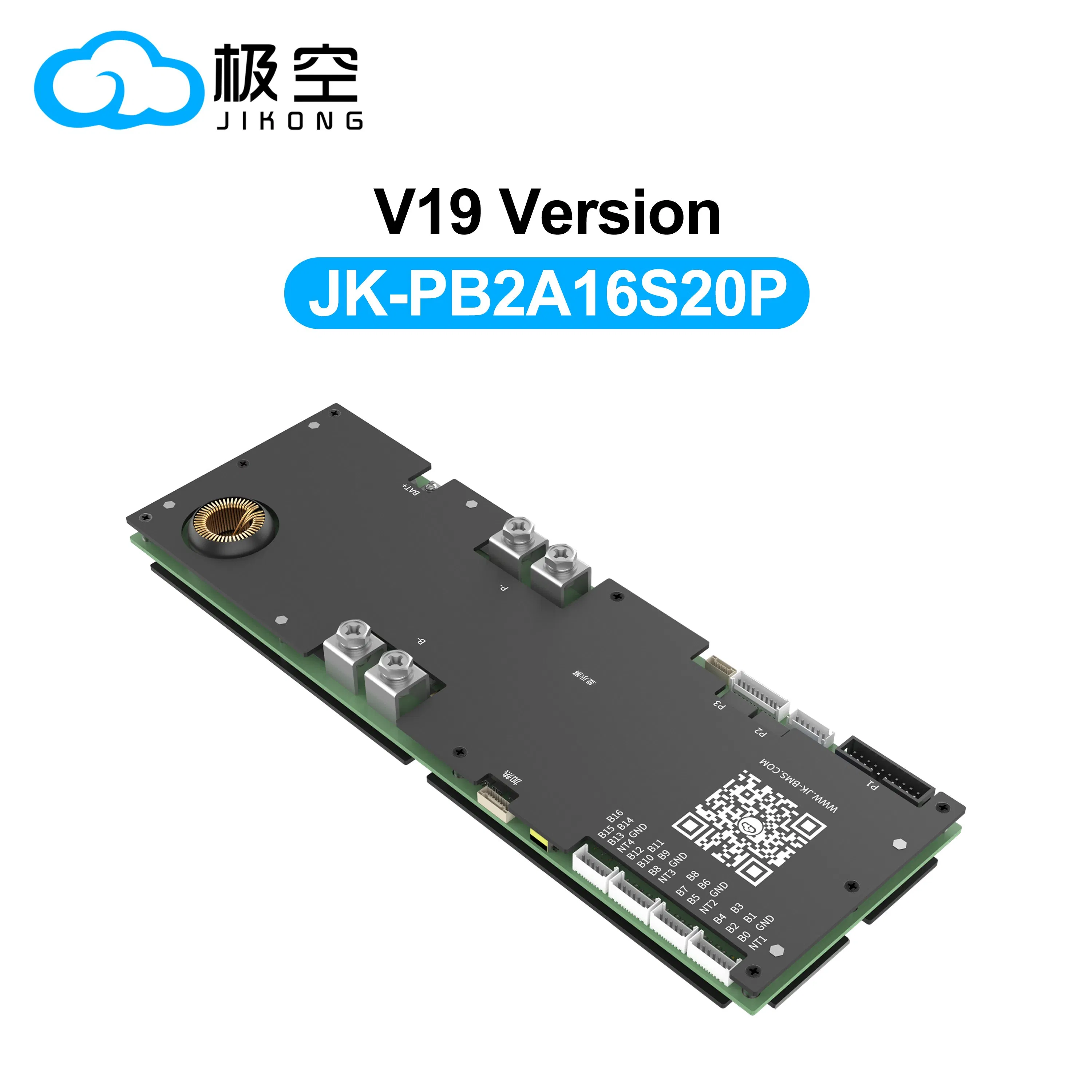 BMS Inteligente Jk BMS 8s-16s LiFePO4 Bateria de Íon de Lítio/Lto 200A Balanceamento Ativo Can/RS485 Inversor Bluetooth Armazenamento Solar de Energia Jk-Pb2a16s20p