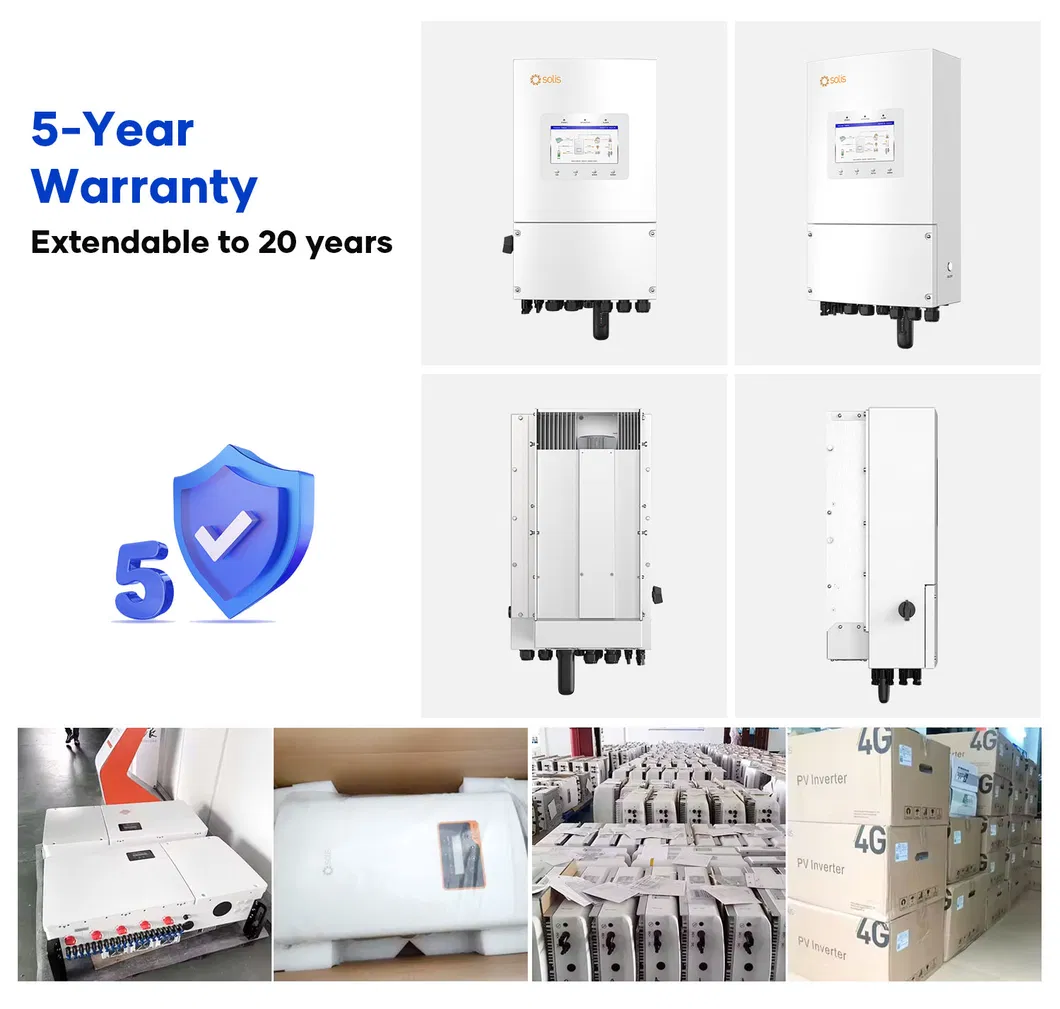 Inversor Solar Híbrido Solis S6-Eh1p (3-8) K-L-Plus 3kw 3.6kw 5kw 6kw 8kw Inversor de Armazenamento de Energia de Baixa Tensão Monofásico