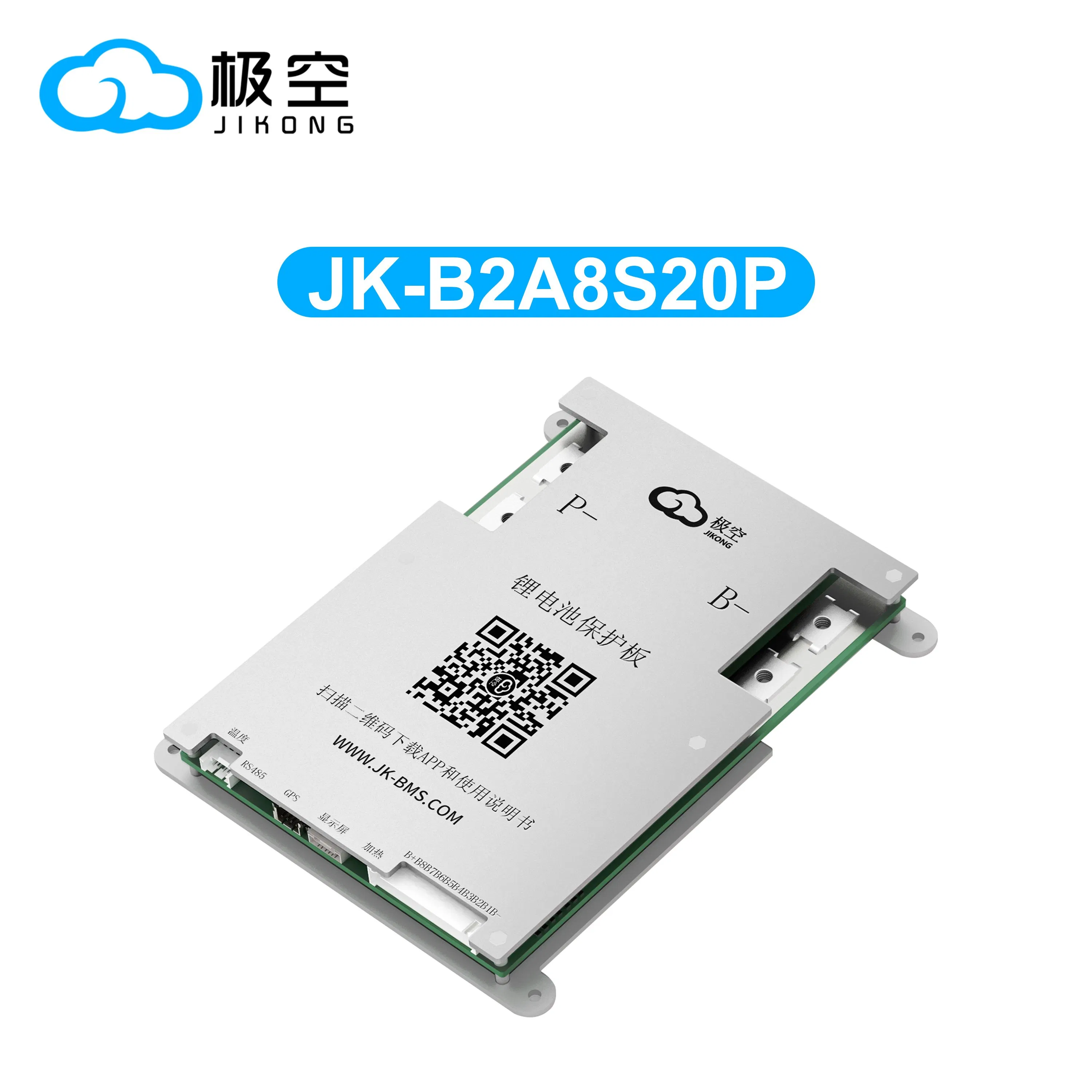 BMS Inteligente Jkbms Ativo Balanceamento 8s 16s 12V 24V 48V 72V LiFePO4 100A 120A 150A 200A 250A 300A BMS para Pacote de Bateria de Íon de Lítio