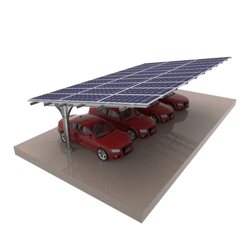 Estrutura de Carport Solar de Alta Resistência Instalada Sistema de Suporte para Painéis Solares Estrutura de Carport Solar