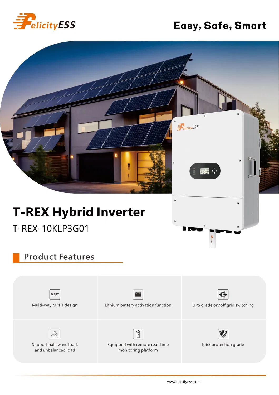 Descrição do inversor solar 10kw