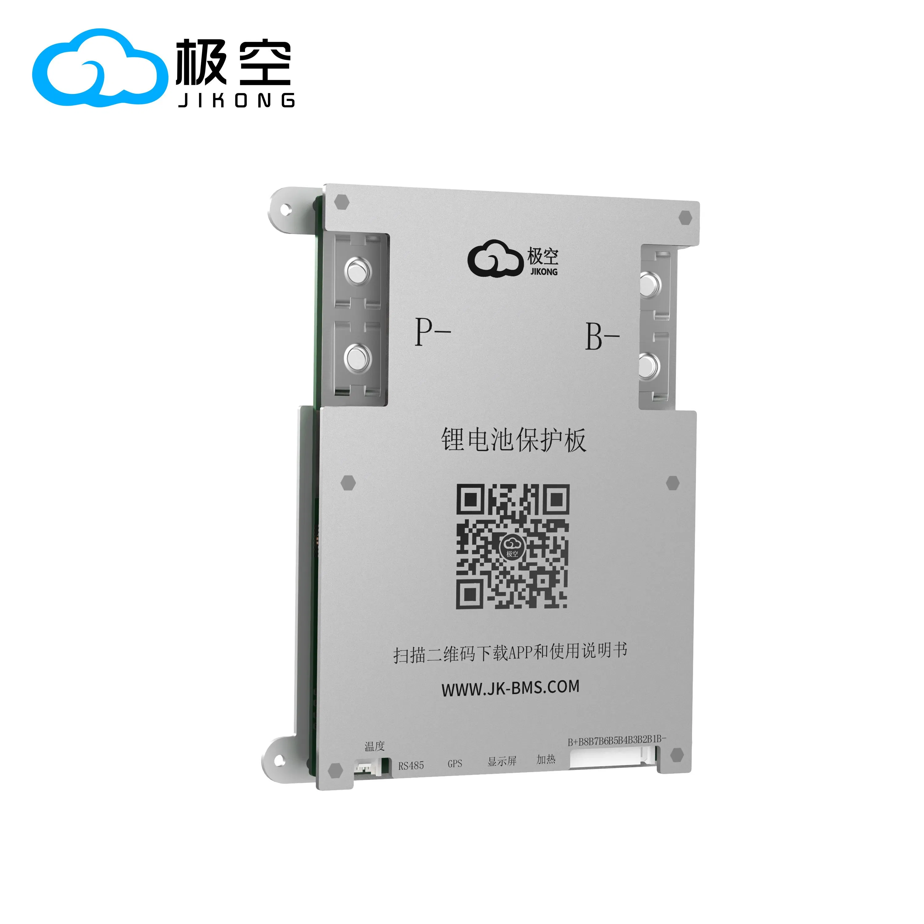 BMS Inteligente Jkbms Ativo Balanceamento 8s 16s 12V 24V 48V 72V LiFePO4 100A 120A 150A 200A 250A 300A BMS para Pacote de Bateria de Íon de Lítio