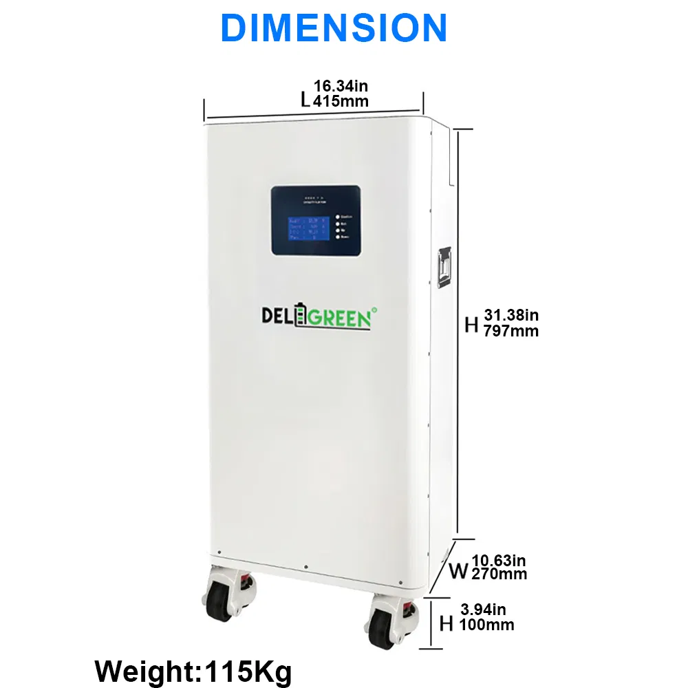 16kwh 51.2V LiFePO4 314ah Avaliar uma Bateria 8000+ Pacote de Bateria de Ciclos Profundos com Extintor de Incêndio e Elemento de Aquecimento