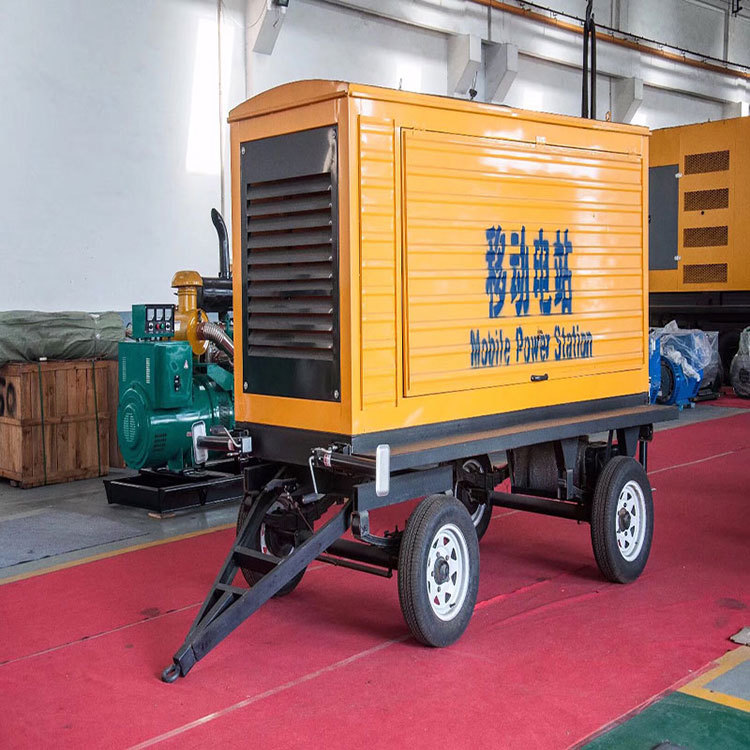 Weichai 100KW Mobile Trailer Diesel Generator Set ISO9001 Sound Attenuated Enclosure Air Filter Portable Water Cooling System DC
