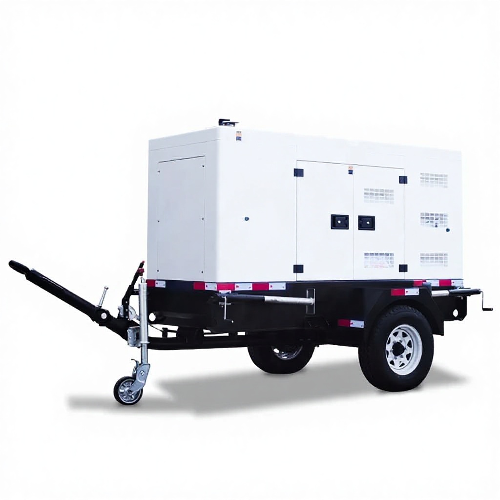 Trailer Type Generator Set Silent Mobile Diesel Generators Water Cooling System Portable Generator Set