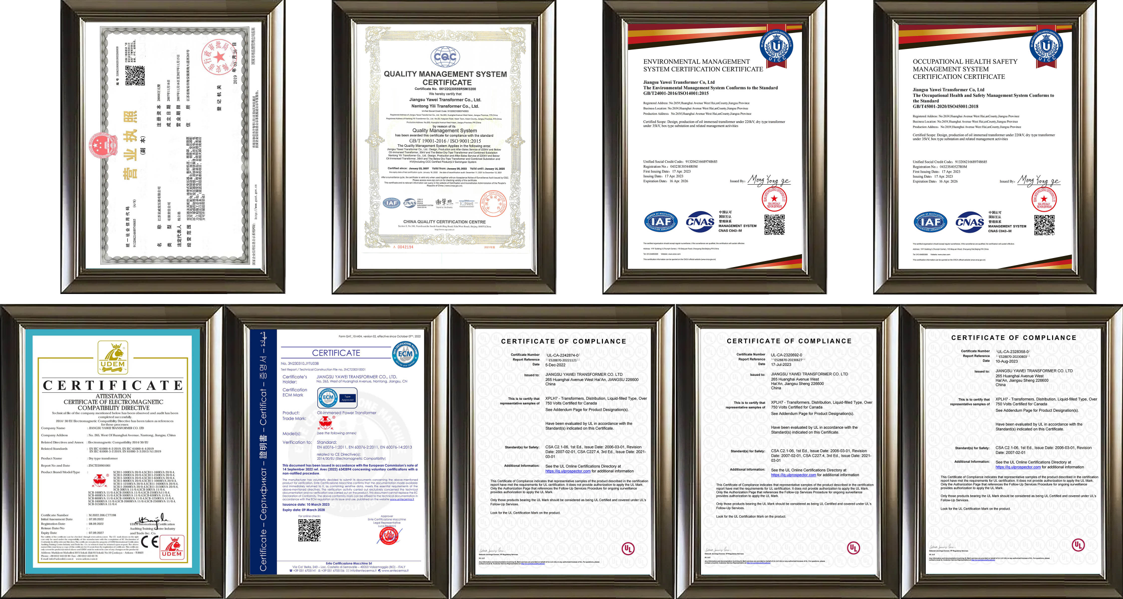 Product Certifications Overview