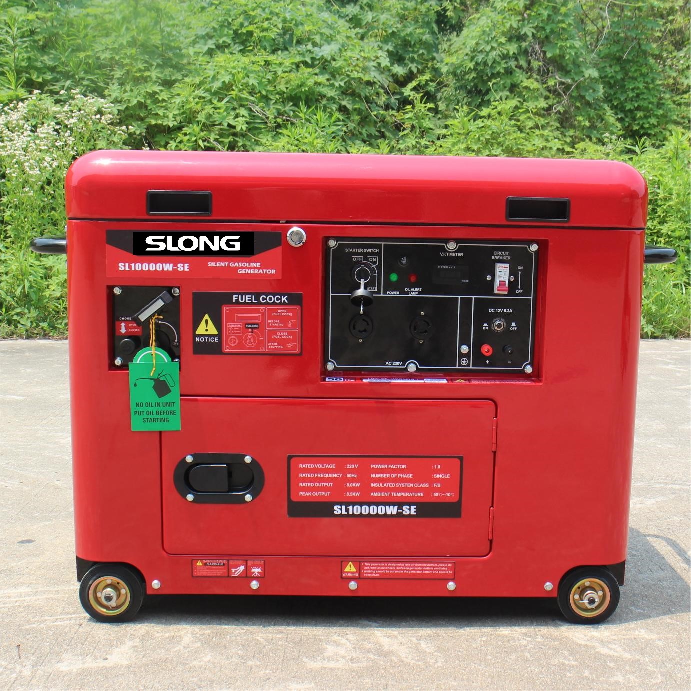 Slong 5kw 6kw 7kw 8kw 9kw Super Silent Gasoline Generator Unit For Home Electric Silent Generator Gasoline Genset