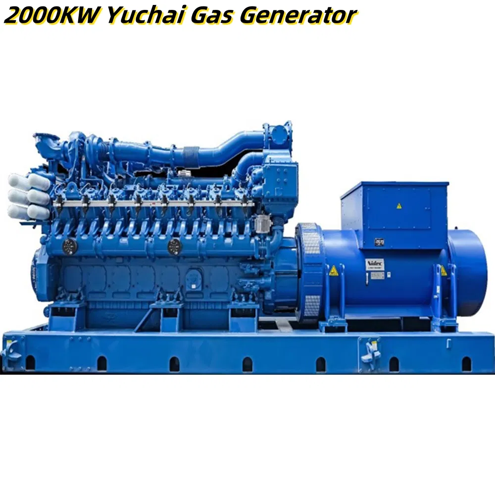 High-Efficiency 2000kw Dual Fuel Generator 50Hz 3 Phase Soundproof Natural Gas Biomass Biogas Generator Set for Global Markets