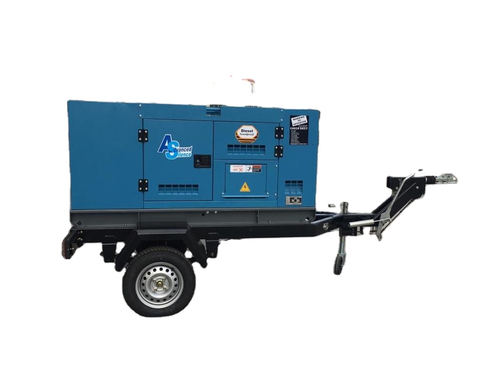Trailer Diesel Generator 20kw/25kva With Trailer Wheels Outdoor Mobile Trailer 3 Phase Generator Silent