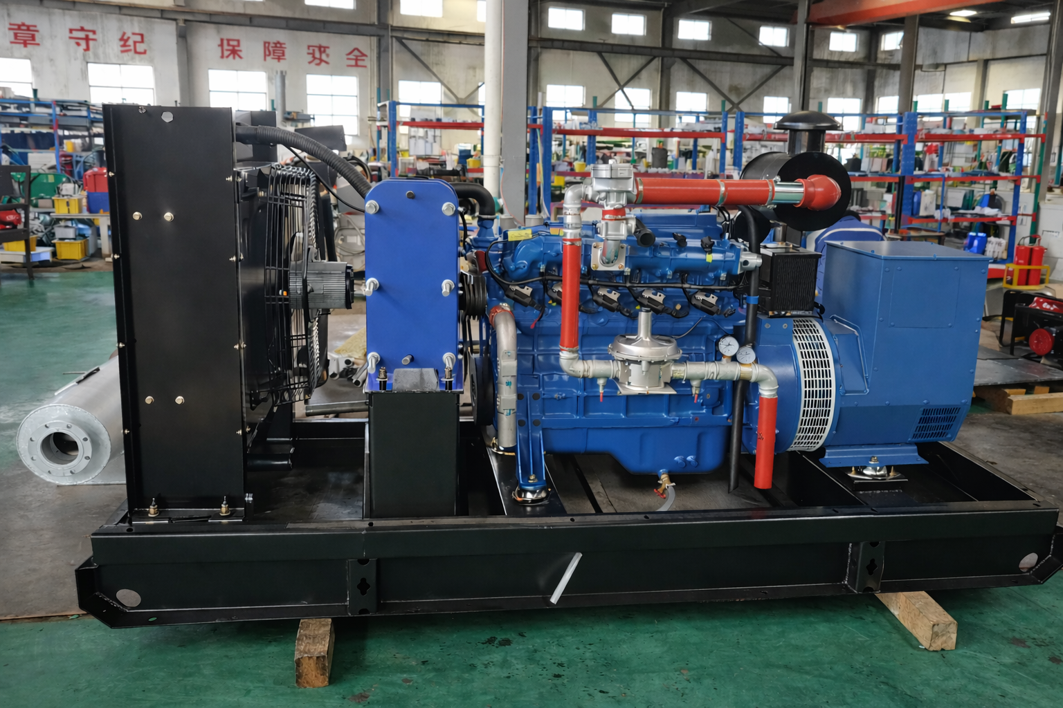 80KW Syngas/Biogas/Natural Gas LPG Water Cooled 95% Efficiency 400V 50/60Hz Brushless Auto Start Remote Start Turbine Generator