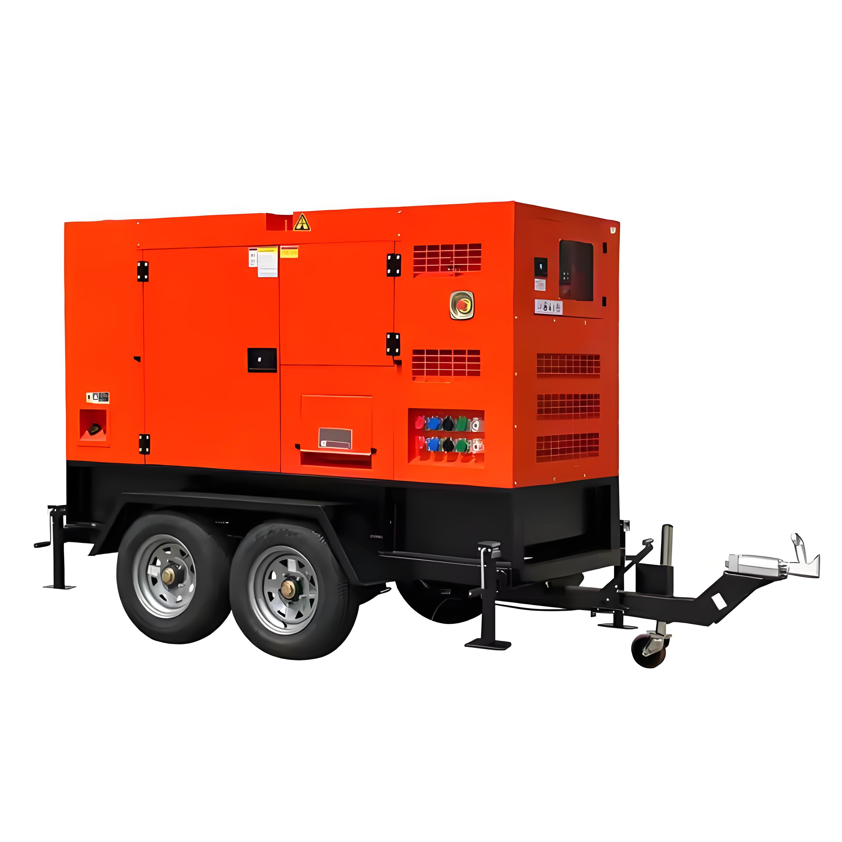 Movable 10kva 20kva 30kva 40kva 40KW 50kva Silent diesel Power Generator Set for 40 kw Silent Trailer diesel Generator