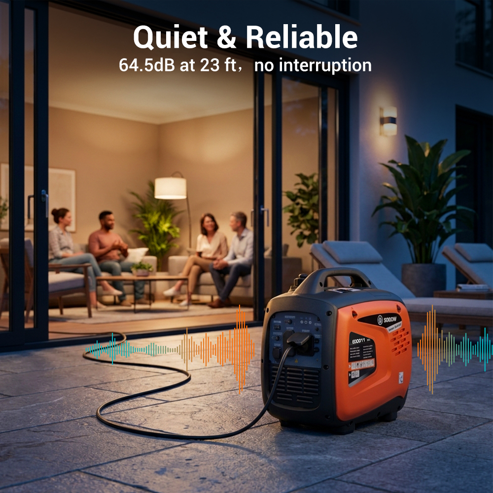 5000W 4KW Silent Inverter Generator Whole House Backup Emergency Power Portable EPA Certified