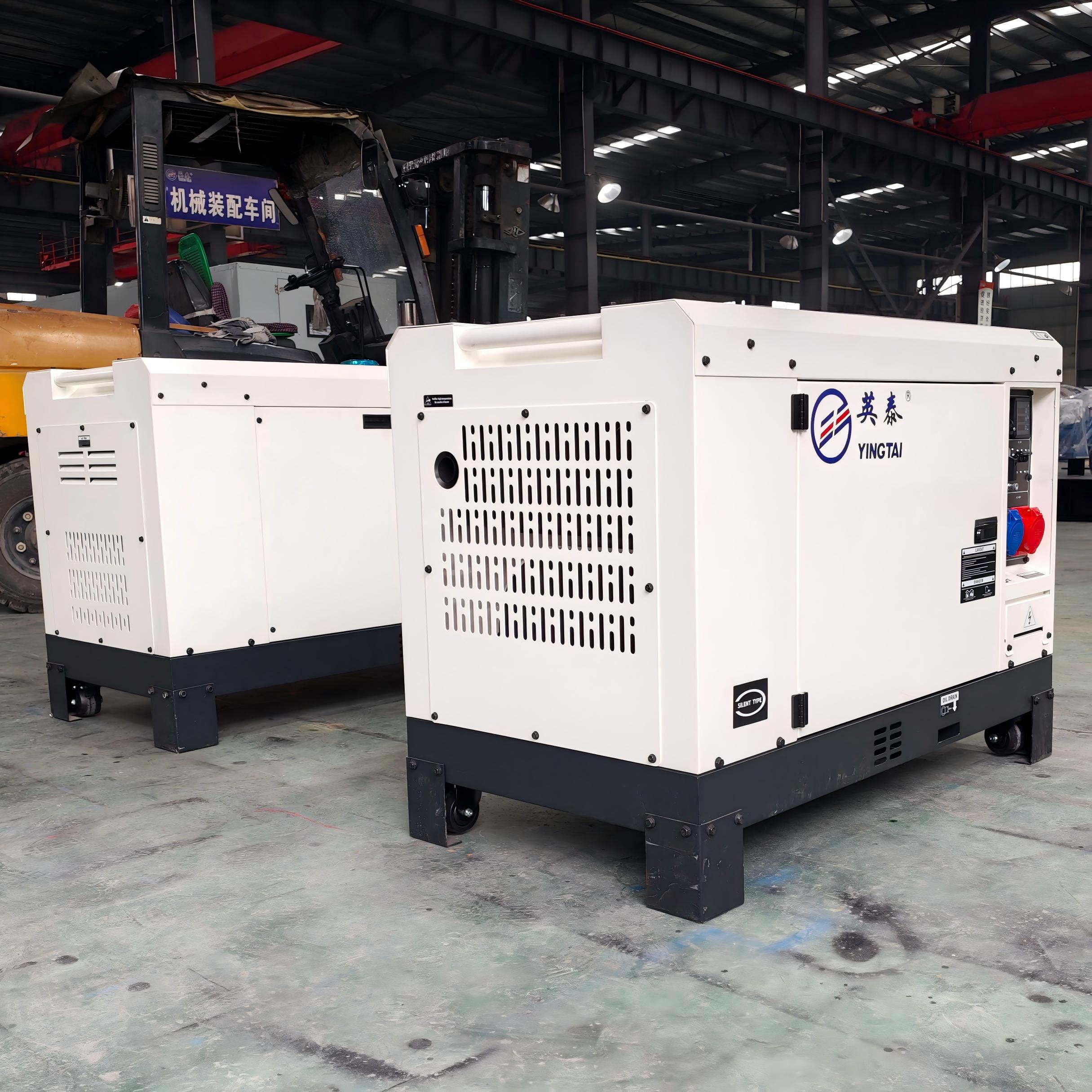Yingtai Diesel Generator Set 5kW 10kW 15kW 20kW Silent Type 230V 400V ATS Brushless Generator