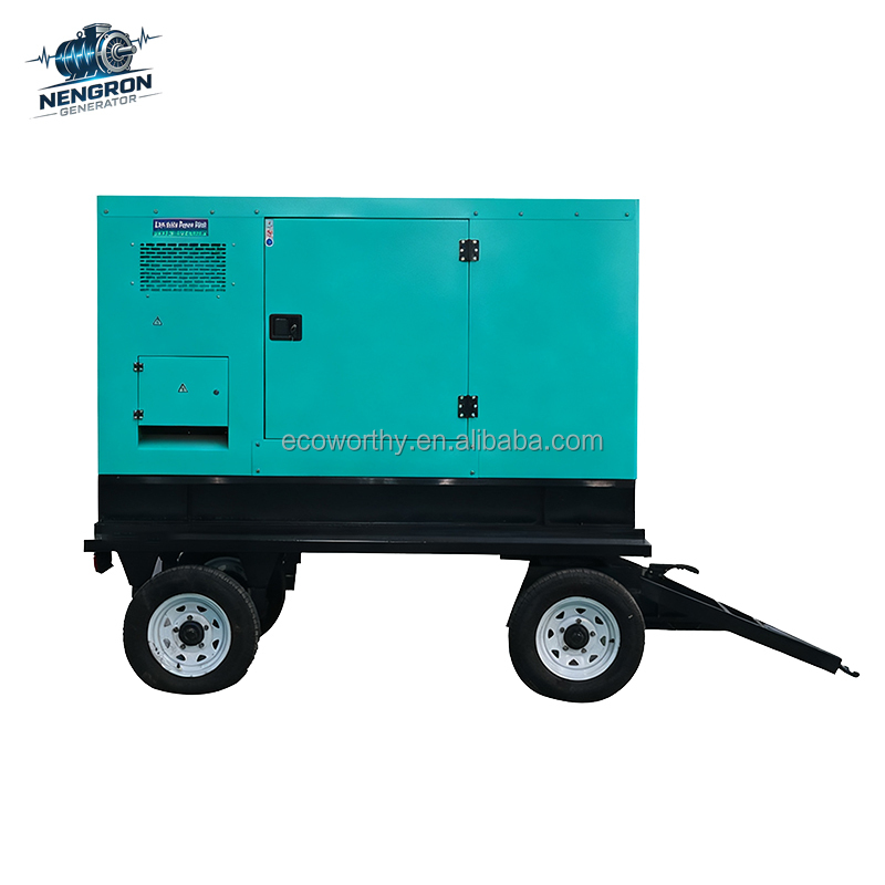 Mobile Diesel Generator Set Trailer Super Silent Engine Auto Start Remote Start ATS Single/Three Phase 50 Hz Electric Power