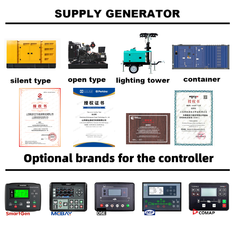 Movable 10kva 20kva 30kva 40kva 40KW 50kva Silent diesel Power Generator Set for 40 kw Silent Trailer diesel Generator