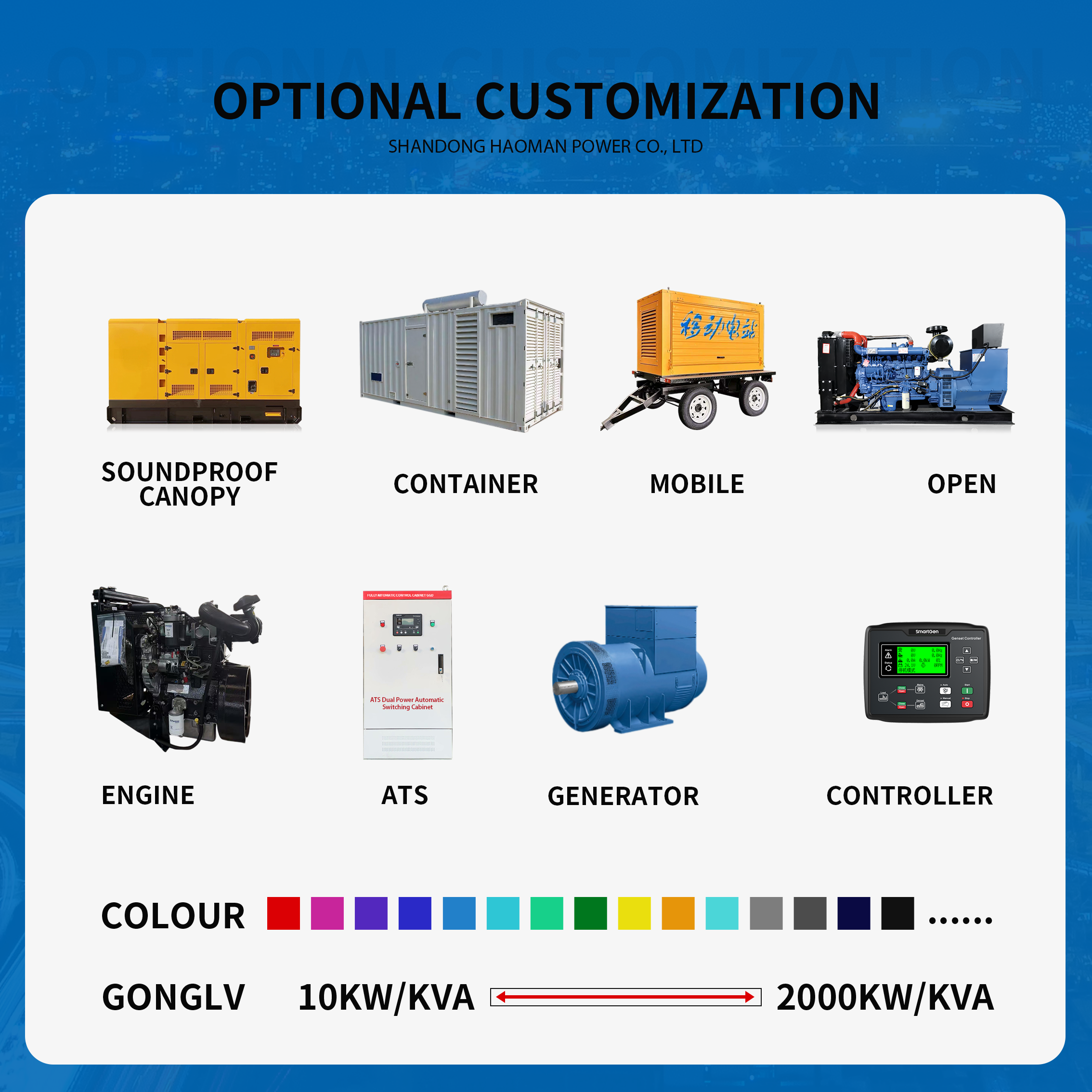 50kW CNG/LNG/LPG/Biogas Auto Start Water Cooled Gas Turbine Generator Set 62.5kVA 50/60Hz Biomass Generator For Livestock Farms