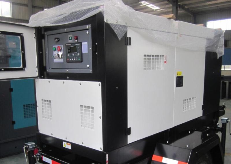 Trailer Diesel Generator 20kw/25kva With Trailer Wheels Outdoor Mobile Trailer 3 Phase Generator Silent