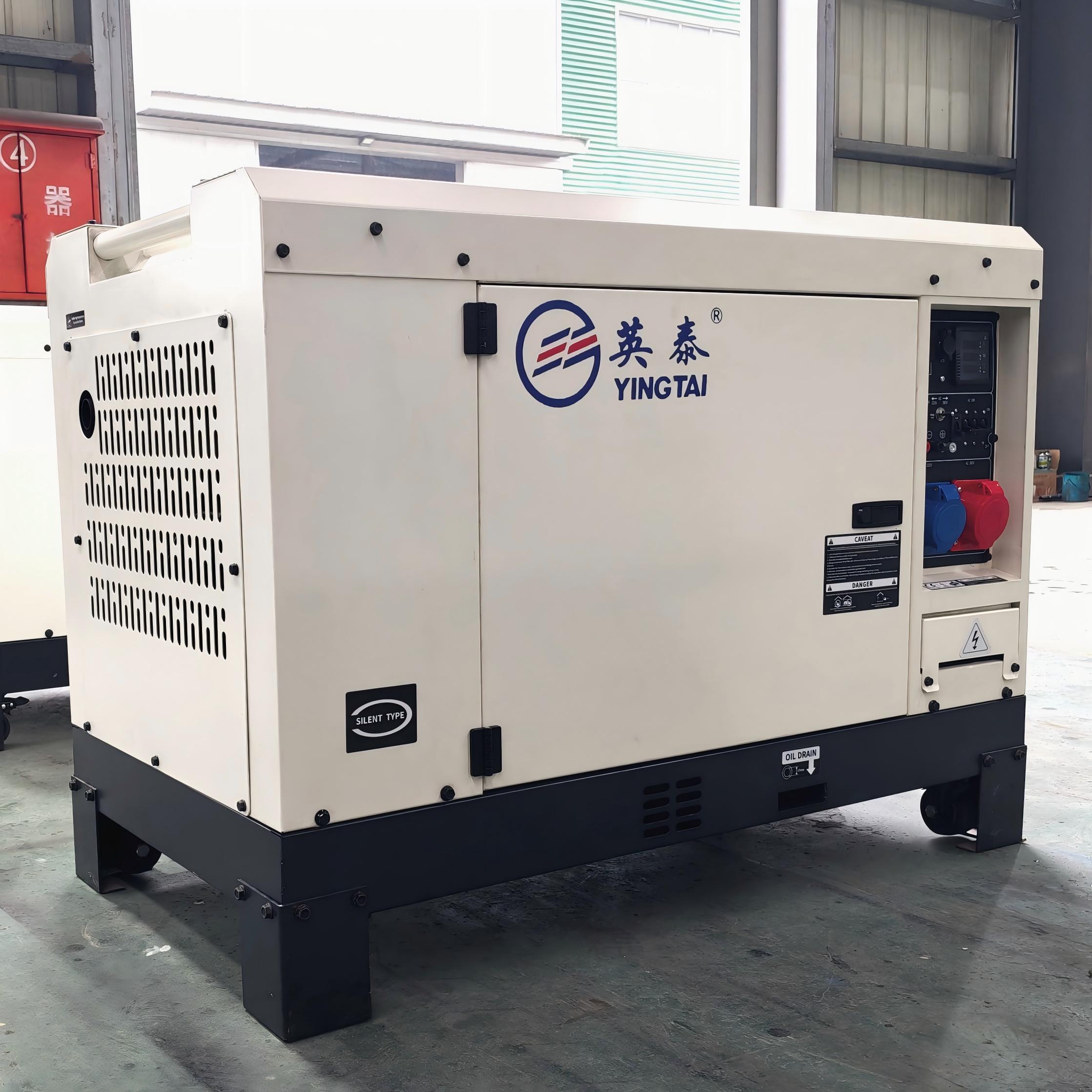 Yingtai Diesel Generator Set 5kW 10kW 15kW 20kW Silent Type 230V 400V ATS Brushless Generator