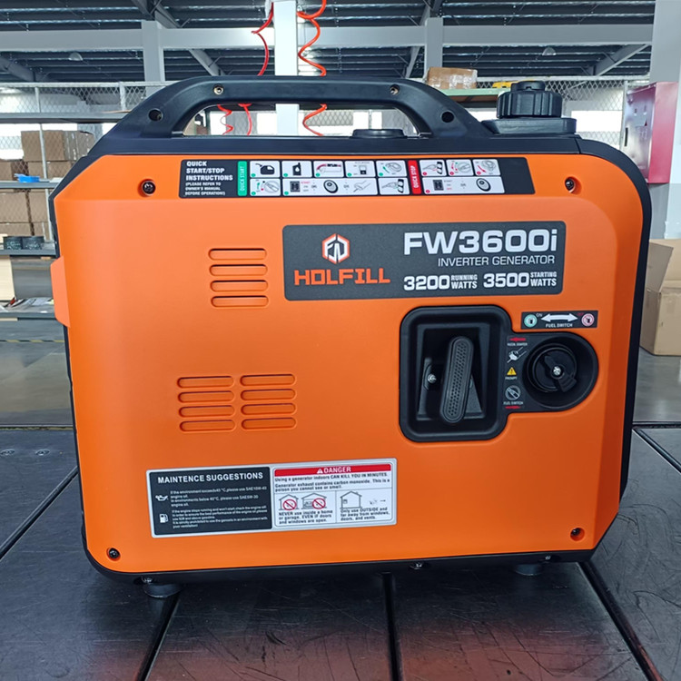 60HZ 110V 220V Double Voltage 4-Stroke Portable Inverter Generator Manual Start Rated Power 3.2KW FW3600i Gasoline Generator Set
