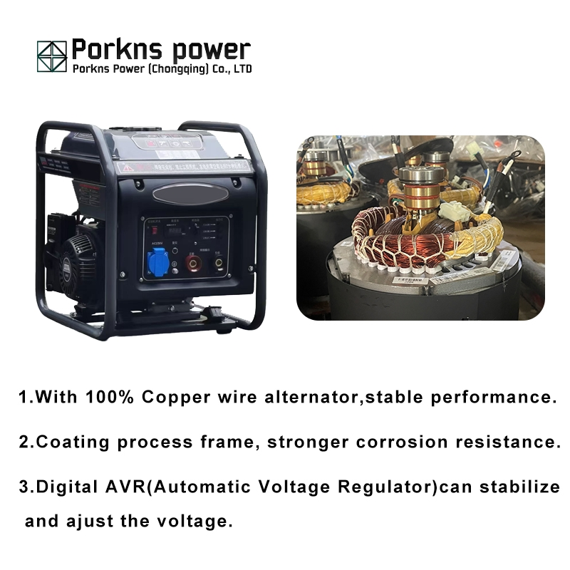 Porkns 5.5 kVA 7kVA 20 Kw 30kVA Dual Fuel Portable LPG Ng Gas Powered Generator Set for Small Workshops