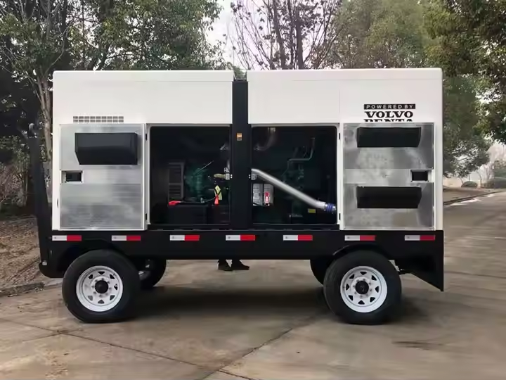 Industrial Portable Diesel Soundproof Genset Trailer Generator with ATS 10-150kW/50kVA Silent Mobile Type