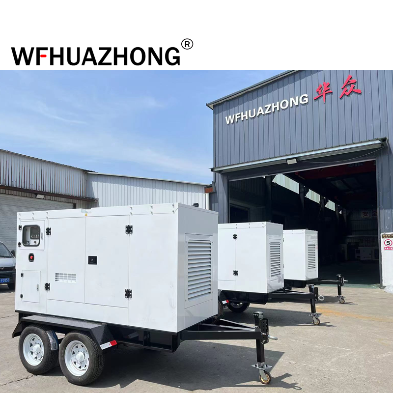 Four wheels trailer genset