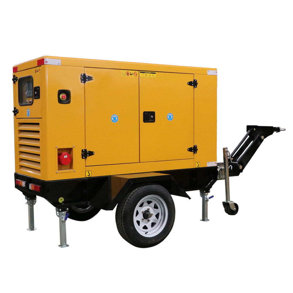 65 KVA Mobile Trailer Diesel Generator Set 20-50Kw Three Phase 50/60Hz 230V Auto Start ATS Portable 1800 RPM Water Cooled