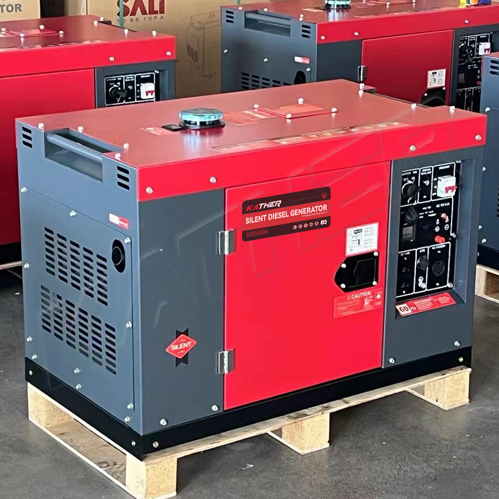 KATHER 5KVA 8KVA 10KVA 12KVA 15KVA 20KVA Super Silent Diesel Genset Low Noise 1phase 3phase Portable Diesel Generators 20kw 10kw