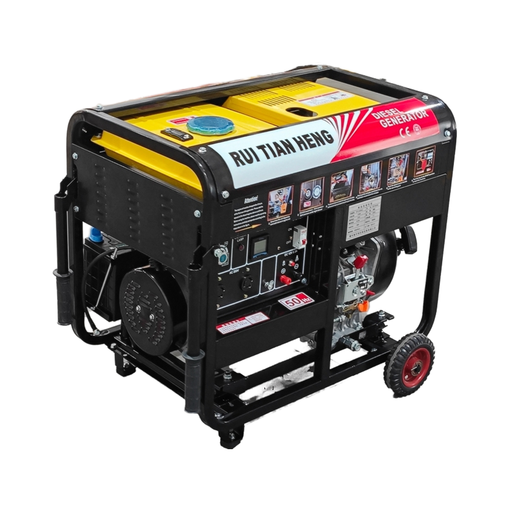 RTH 3.5KW/KVA Portable Silent Diesel Generator Low Fuel Consumption Emergency Home Backup Power Generator Set CE Approved