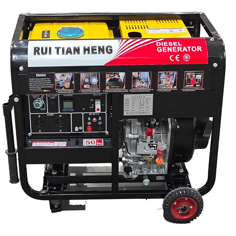 RTH 3.5KW/KVA Portable Silent Diesel Generator Low Fuel Consumption Emergency Home Backup Power Generator Set CE Approved