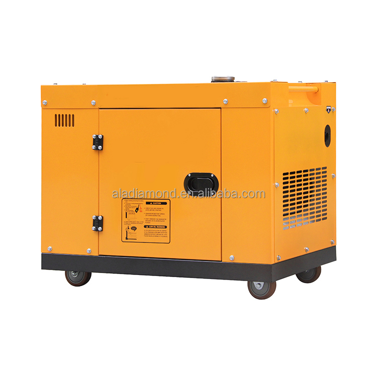 Silent Air Cooled Diesel Generator Set 3kw 5kva 5kw 6kva 6kw 8kva 8kw 10kva Auto Start ATS Options 230v/240v/480v Open Frame