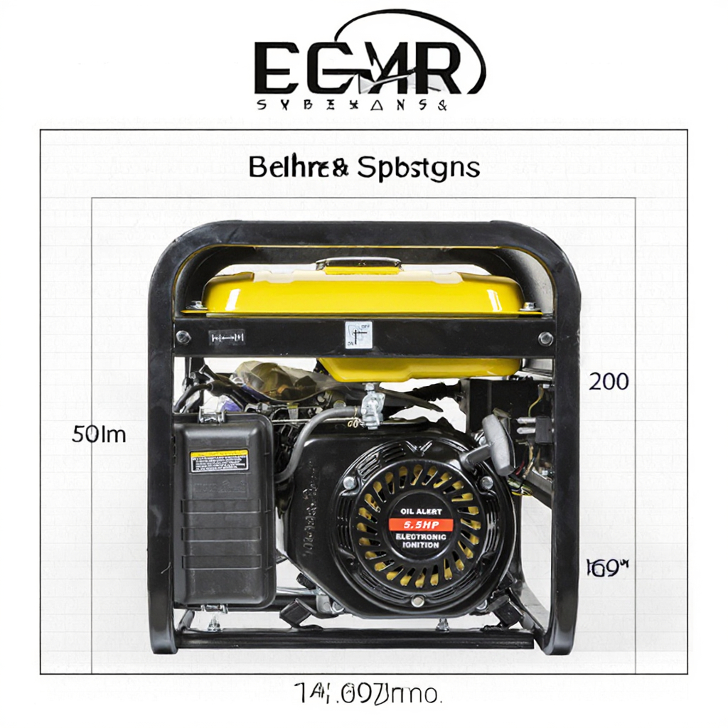 Portable 220V/110V 4-Stroke Gasoline Inverter Generator Set 380V Rated Voltage 5KW Max Power DC 12.0h Running Time Home Use
