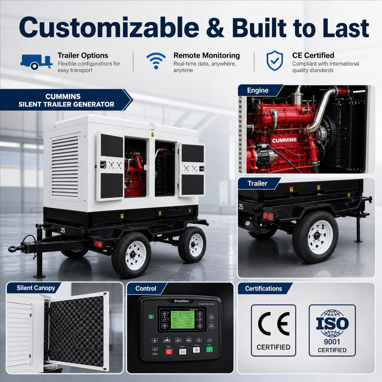 Nengron 80kW Natural Gas Silent Generator 50Hz IP67 1500 RPM CE ISO Certified Residential Farm Standby
